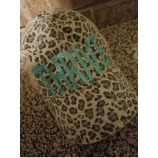 Thrive LeVel RARE hat Leopard Animal Print sparkle teal mesh baseball cap adjus  eb-67168778